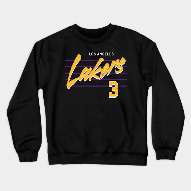 Lakers Retro Script Davis Crewneck Sweatshirt by 730